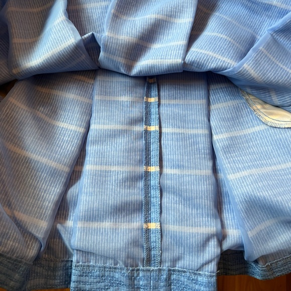 Just…Taylor Fit and Flare Sleeveless Blue and Cream Above The Knee Size 12P - Picture 8 of 14